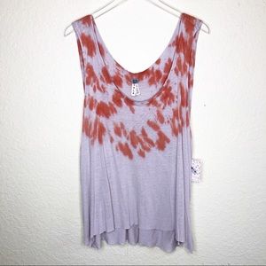 Free People | NWT Orange Spot Flowy Tank Size L